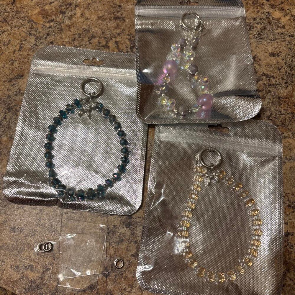 3x beaded keychain beaded keychain